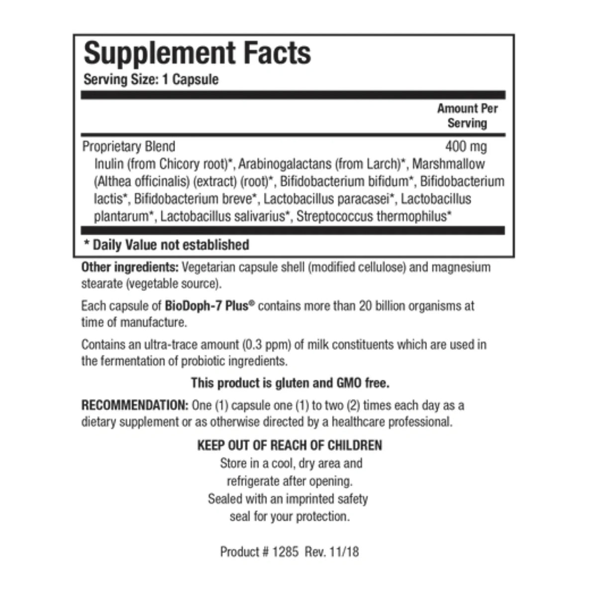 BioDoph-7 Plus – 60 Capsules – Biotics Research