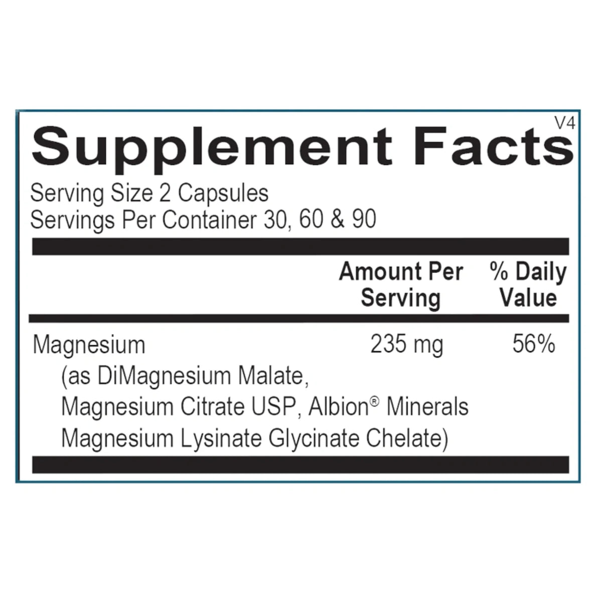 Reacted-Magnesium-Suppliment-facts-by-ortho-molecular-products