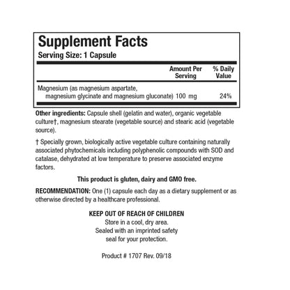 Mg-Zyme Magnesium – 100 Capsules – Biotics Research