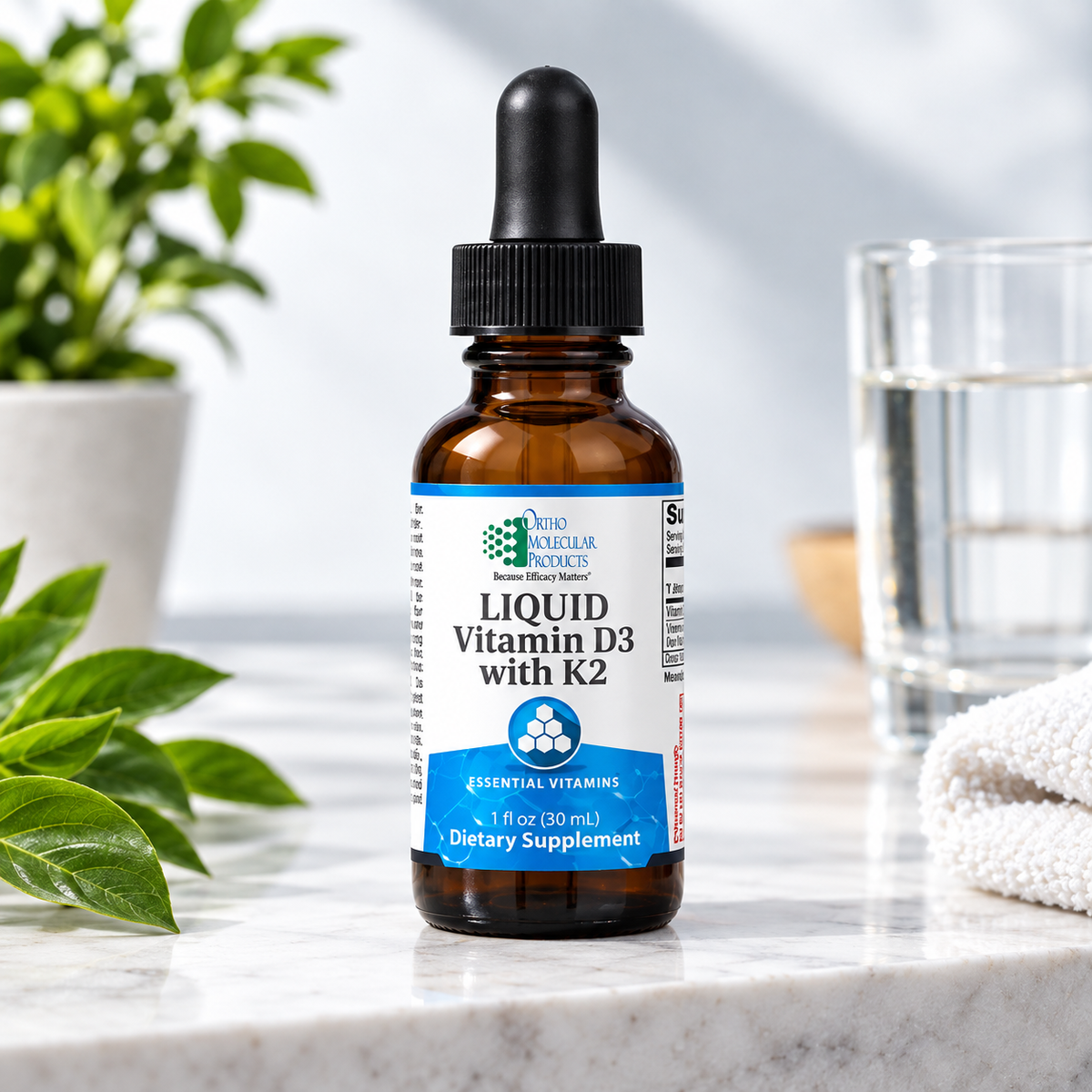 Ortho Molecular Products Liquid Vitamin D3 with K2, second view