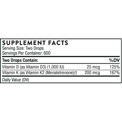 Vitamin D/K2 Liquid – 1 fl oz – Thorne